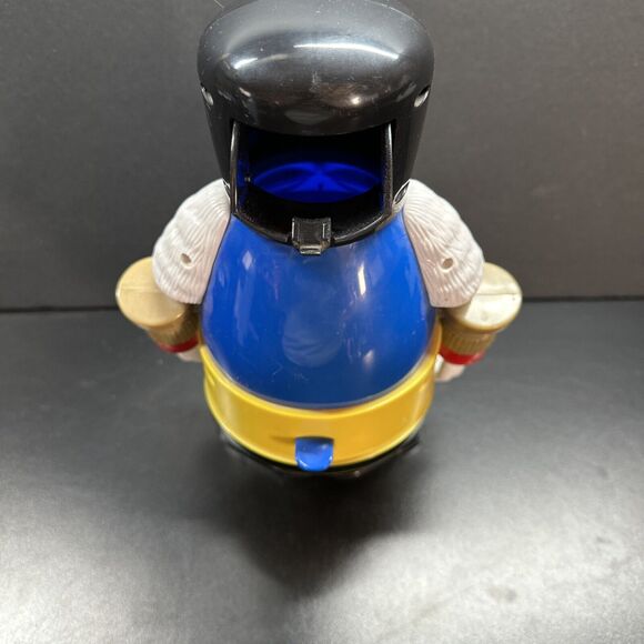 M&M's Candy Dispenser Blue Toy Soldier Nutcracker Christmas Decor 10" Tall - Picture 4 of 5